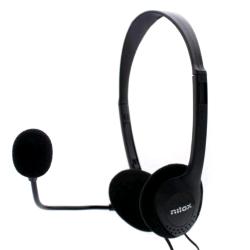 NILOX CHAT LIVE 2 CUFFIE STEREO CON MICROFONO PER PC 2 JACK 3.5mm