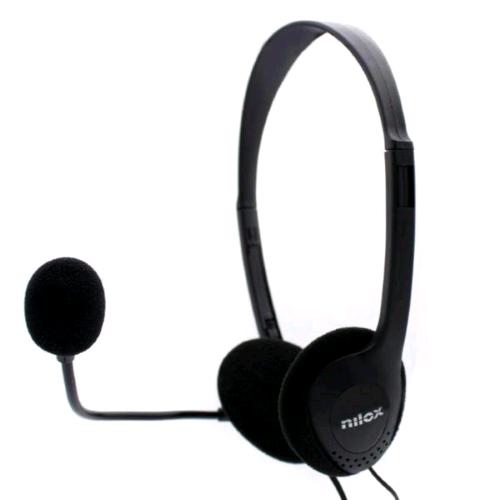 NILOX CHAT LIVE 2 CUFFIE STEREO CON MICROFONO PER PC 2 JACK 3.5mm