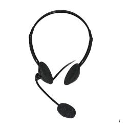 LINK CUFFIA STEREO CON MICROFONO PER PC JACK 3.5mm NERO