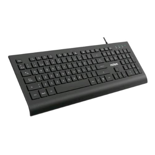 NILOX KEYBOARD TASTIERA USB 105 TASTI BASSO PROFILO + 12 TASTI MULTIMEDIALI CAVO 1.5 MT LAYOUT ITALIANO NERO
