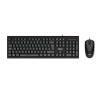 NILOX KIT TASTIERA 105 TASTI USB LAYOUT ITALIANO + MOUSE OTTICO 3 PULSANTI 1200 DPI USB CAVO 1.5 MT NERO