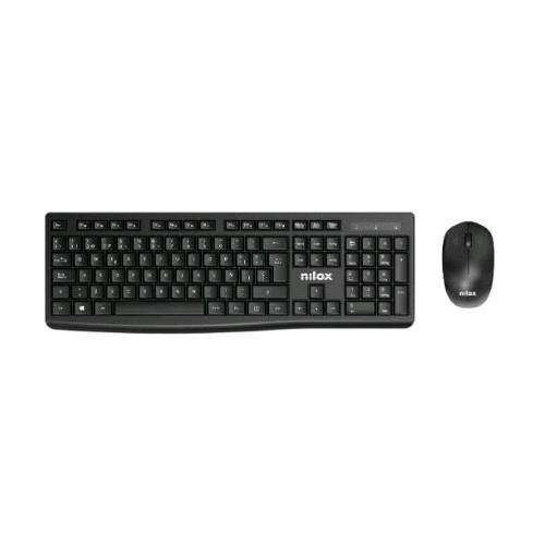 NILOX KIT TASTIERA 12 TASTI MULTIMEDIALI WIRELESS LAYOUT ITALIANO + MOUSE OTTICO WIRELESS 3 TASTI 1600 DPI NERO