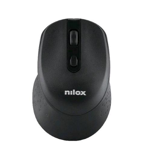 NILOX MOUSE ERGONOMICO OTTICO WIRELESS 2.4GHz 4 PUSLANTI DI CUI 2 SILENZISI 1.600 DPI NERO
