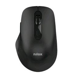 NILOX MOUSE OTTICO EGONOMICO SILENZIOSO DUAL WIRELESS BLUETOOTH + WIRELESS 6 PULSANTI 1.600 DPI NERO