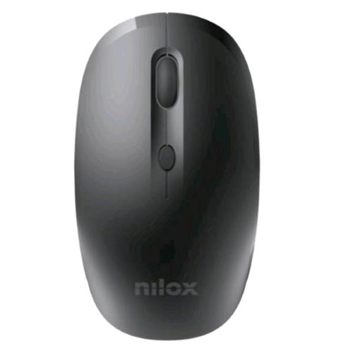 Nilox NXMOWI4002 — mouse wireless ricaricabile, 4 pulsanti, fino a 3200 DPI, nero