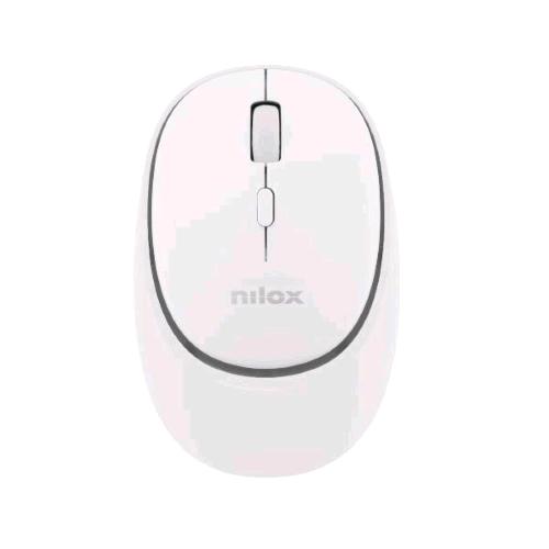NILOX MOUSE OTTICO WIRELESS RICARICABILE DUAL BLUETOOTH 5.2 + RF 2.4GHz 4 PULSANTI 2 DEI QUALI SILENZIOSI 1.600 DPI REGOLABILI RICARICABILE TRAMITE PORTA USB-C CAVO INCLUSO BIANCO