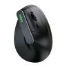 NILOX MOUSE OTTICO VERTICALE WIRELESS RICARICABILE DUAL BLUETOOTH 5.2 + RF 2.4GHz 6 PULSANTI 1.600 DPI REGOLABILI ILLUMINAZIONE RGB ERGONOMICO RICARICABILE TRAMITE PORTA USB-C CAVO INCLUSO NERO