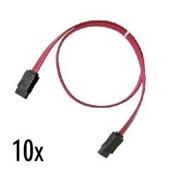 NILOX NX090305118 CAVO SATA 7PIN 0.5M NERO ROSSO 10PZ