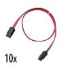 NILOX NX090305118 CAVO SATA 7PIN 0.5M NERO ROSSO 10PZ