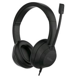 NILOX NXAUSB02 CUFFIE CON MICROFONO CABLATE USB-A CHIAMATE/MUSICA NERO