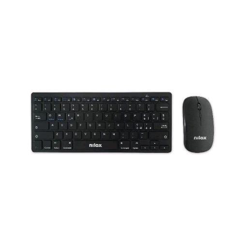 NILOX NXKMMB00001 KIT TASTIERA SLIM + MOUSE OTTICO WIRELESS 1.600 DPI LAYOUT ITALIA BLACK
