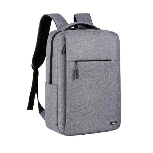 NILOX TECH ZAINO PER NOTEBOOK DA 15.6" IN POLIESTERE 3 SCOMPARTI TASCA FRONTALE GRIGIO