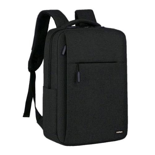 NILOX TECH ZAINO PER NOTEBOOK DA 15.6" IN POLIESTERE 3 SCOMPARTI TASCA FRONTALE NERO