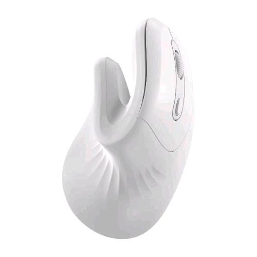 NILOX VERTICAL MOUSE VERTICALE ERGONOMICO CLICK SILENZIOSO 6 PULSANTI 3.200 DPI REGOLABILI BIANCO