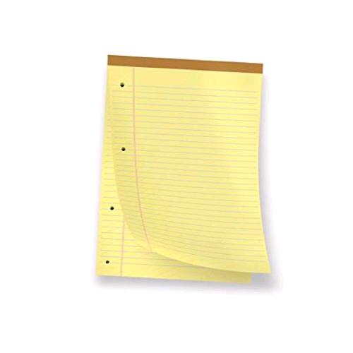 PIGNA LEGAL BLOCCO SENZA COPERTINA E CON 4 FORI A4 50 FOGLI A RIGHE GIALLO CONF 10 Pz.