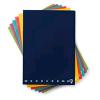 PIGNA MAXI MONOCROMO QUADERNO PUNTO METALLICO 80 GR 210X297 mm A4 46 FOGLI A QUADRETTI 4M COLORI ASSORTITI CONF 6 Pz.