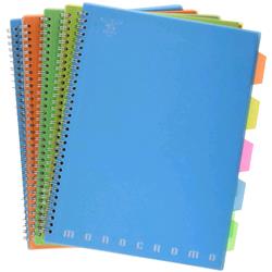 PIGNA MONOCROMO BLOCCO A4 80 GR QUADRETTI 5 mm COL. ASSORTITI FLUO CONF 5 Pz.