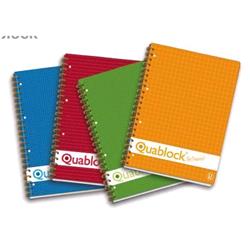 PIGNA QUABLOCK BLOCCO SPIRALATO A4 80 GR RIGHE 1R COLORE ROSSO 120 FOGLI CONF 5 Pz.