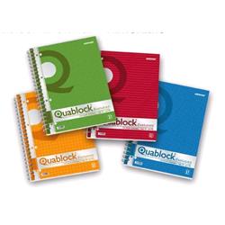 PIGNA QUABLOCK EVOLUTION BLOCCO A4 80 GR RIGHE 1R COLORE ROSSO 50 FOGLI CONF 5 Pz.