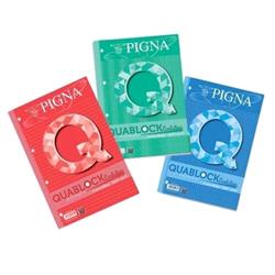 PIGNA QUABLOCK EVOLUTION BLOCCO COLLATO A4 80 GR RIGHE 1R COLORE BIANCO 40 FOGLI CONF 5 Pz.