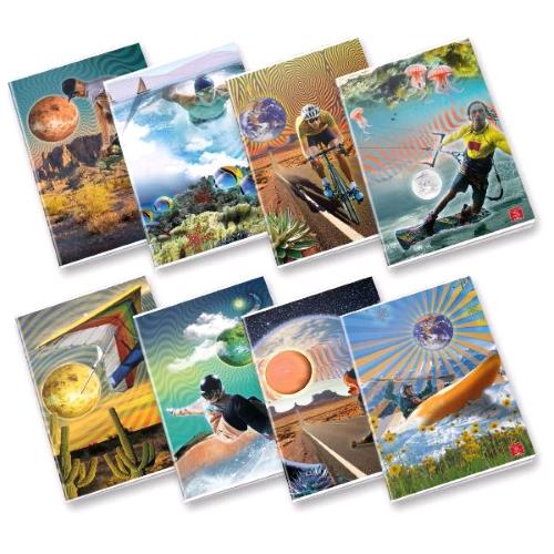 PIGNA SPORT QUADERNO MAXI PUNTO METALLICO 80 GR 210X297 mm A4 20 FOGLIA A QUADRETTI 0Q SOGGETTI ASSORTITI CONF 10 Pz.