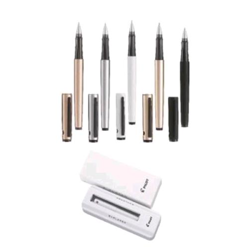 PILOT EXPLORER PENNA ROLLER PUNTA CONICA 0.7 mm FUSTO SILVER INCHIIOSTRO NERO CONFEZIONE REGALO