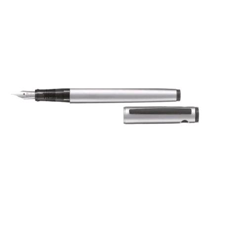 PILOT EXPLORER PENNA STILOGRAFICA FUSTO SILVER ASTUCCIO IN METALLO INCHIOSTRO BLU