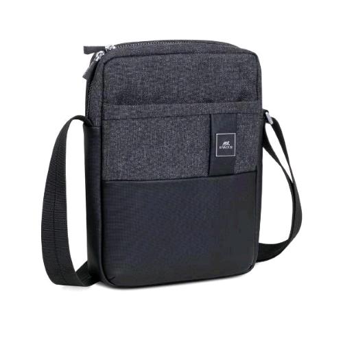 RIVACASE MELANGE BORSA A TRACOLLA PER TABLET 11" IN POLIESTERE 2 SCOMPARTI NERO