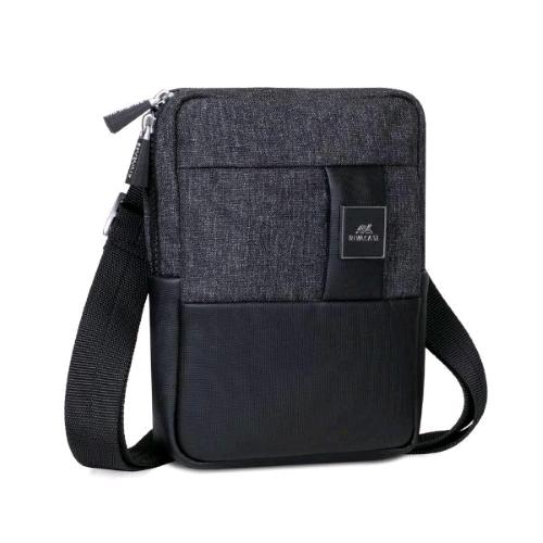 RIVACASE MELANGE BORSA A TRACOLLA PER TABLET 8" IN POLIESTERE 3 SCOMPARTI NERO