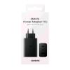 SAMSUNG EP-T6530 CARICABATTERIE TRE PORTE SUPER FAST CHARGING TRIO 65W NERO 2XUSB-C 1XUSB-A BLACK