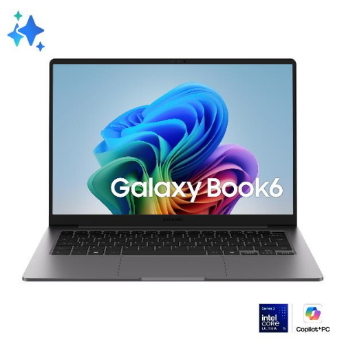 SAMSUNG GALAXY BOOK6 EE NP744BJG-KA2IT Copilot + PC 14" WUXGA INTEL CORE ULTRA 5 325 RAM 16GB-SSD 512GB NVMe-INTEL GRAPHICS-WI-FI 6E + GIGABIT LAN-WIN 11 PROF GRIGIO
