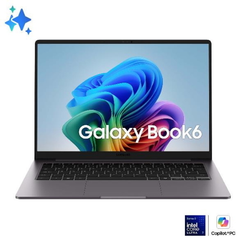 SAMSUNG GALAXY BOOK6 EE NP744BJG-KG1IT Copilot + PC 14" WUXGA INTEL CORE ULTRA 7 355 RAM 16GB-SSD 512GB NVMe-INTEL GRAPHICS-WI-FI 6E + GIGABIT LAN-WIN 11 PROF GRIGIO