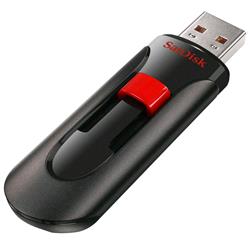 SanDisk Cruzer Glide 64 GB, chiavetta USB 2.0, nero/rosso