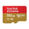 SANDISK EXTREME MICROSDXC 512GB+SD ADAPATER 190MB/S 130MB/S A2 C10 ORO ROSSO