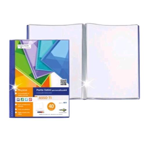SEI ROTA ASSO TI PORTALISTINO PERSONALIZZABILE IN PP 220X300 mm 30 BUSTE BLU