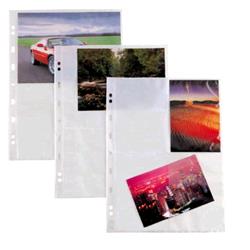 SEI ROTA ATLA BUSTE PORTA FOTOGRAFIE CON FORATURA UNIVERSALE IN PP LISCIO CM 21X29.7 A4 4 SPAZI CM 13X18 TRASPARENTE CONF 10 Pz.