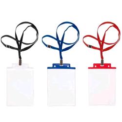 SEI ROTA PASS 6S P PORTABADGE IN PVC 10X15 CM CON PINZETTA CARTONCINO E CORDONCINO TRASPARENTE CONF 10 Pz.