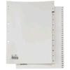 SEI ROTA RECORD INTERCALARE NUMERICO 1-12 IN PLASTICA 210X297 mm FORATURA UNIVERSALE GRIGIO CONF 12 Pz.