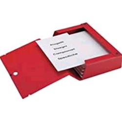 SEI ROTA SCATTO 120 CARTELLA PROGETTO IN COLPAN C/BOTTONI 350X250 mm DORSO 12 CM COL. ROSSO