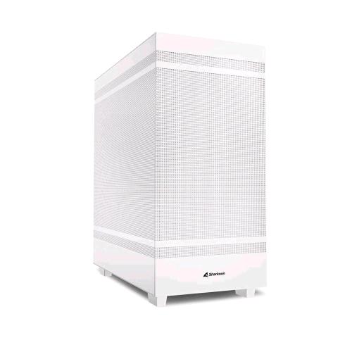SHARKOON REBEL C50 CASE FULL TOWER ATX MINI-ITX MICRO-ATX CON PANNELLI CON RETE DI AERAZIONE E SUPERFICI INTERNE FORATE 2XVENTOLE PWM DA 120MM 1XUSB-C 2XUSB-A 3.0 BIANCO