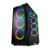 SHARKOON REV300 CASE TOWER ARGB ATX EATX MICRO ATX MINI-ITX VETRO TEMPERATOF VENTOLE 3X140MM 4X120MM 2xUSB 2.0 2xUSB 3.2 A 1xUSB 3.2 TYPE-C COLORE NERO