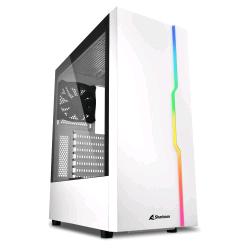 Sharkoon RGB Slider — case ATX con pannello laterale in vetro temperato, bianco