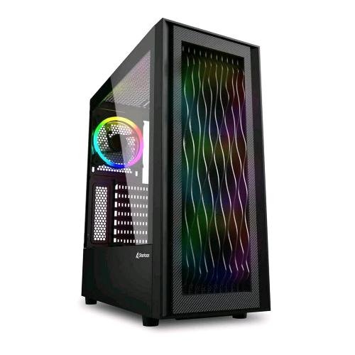 Sharkoon RGB Wave — case ATX con 4 ventole ARGB da 120 mm, nero