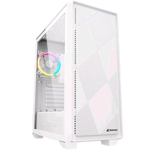 Sharkoon VS8 RGB — case ATX con pannello laterale in vetro temperato, bianco