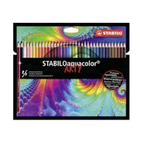 STABILO ARTY AQUACOLOR PASTELLI ACQUARELLABILI COLORI ASSORTITI CONF 36 Pz.