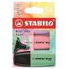 STABILO BOSS MINI PASTEL EVIDENZIATORE PUNTA A SCALPELLO 2/5 mm COLORI ASSORTITI CONF 3 Pz.