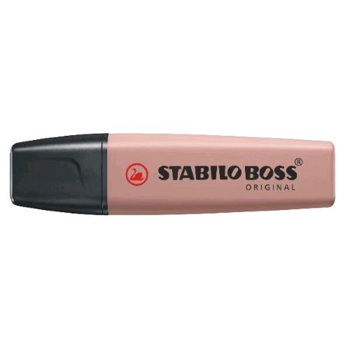 STABILO BOSS ORIGINAL NATURE COLORS EVIDENZIATORE PUNTA A SCALPELLO 2/5 mm CACAO CONF 10 Pz.