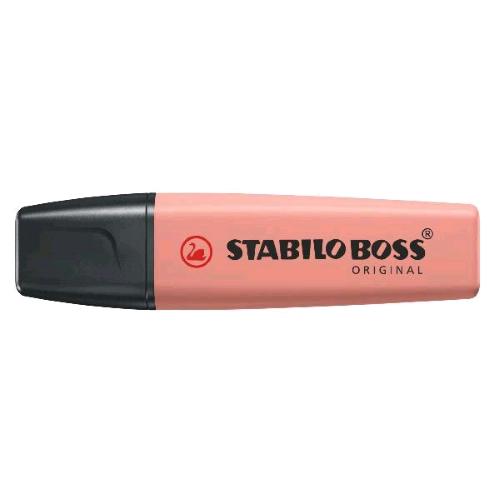 STABILO BOSS ORIGINAL NATURE COLORS EVIDENZIATORE PUNTA A SCALPELLO 2/5 mm TERRA DI SIENA CONF 10 Pz.
