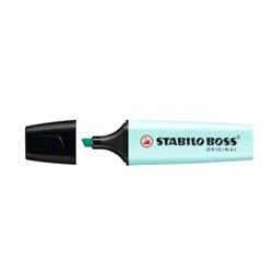 STABILO BOSS ORIGINAL PASTEL EVIDENZIATORE PUNTA A SCALPELLO 2/5 mm AZZURRO GHIACCIO CONF 10 Pz.