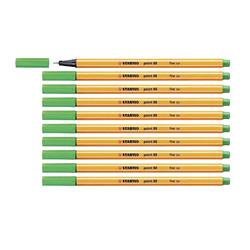 STABILO FINELINER POINT 88 PENNA PUNTA IN FIBRA 0.4 mm COLORE VERDE CONF. 10 Pz.